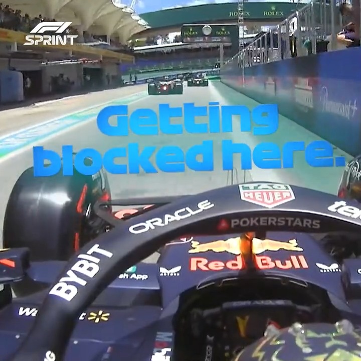 Max Verstappen was not waiting around for anyone when it came down to putting a crucial lap-time in for Shootout! 😅 #BrazilGP #F1