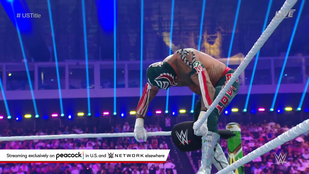 Some WILD offense from Logan Paul in this #USTitle Match at #WWECrownJewel!