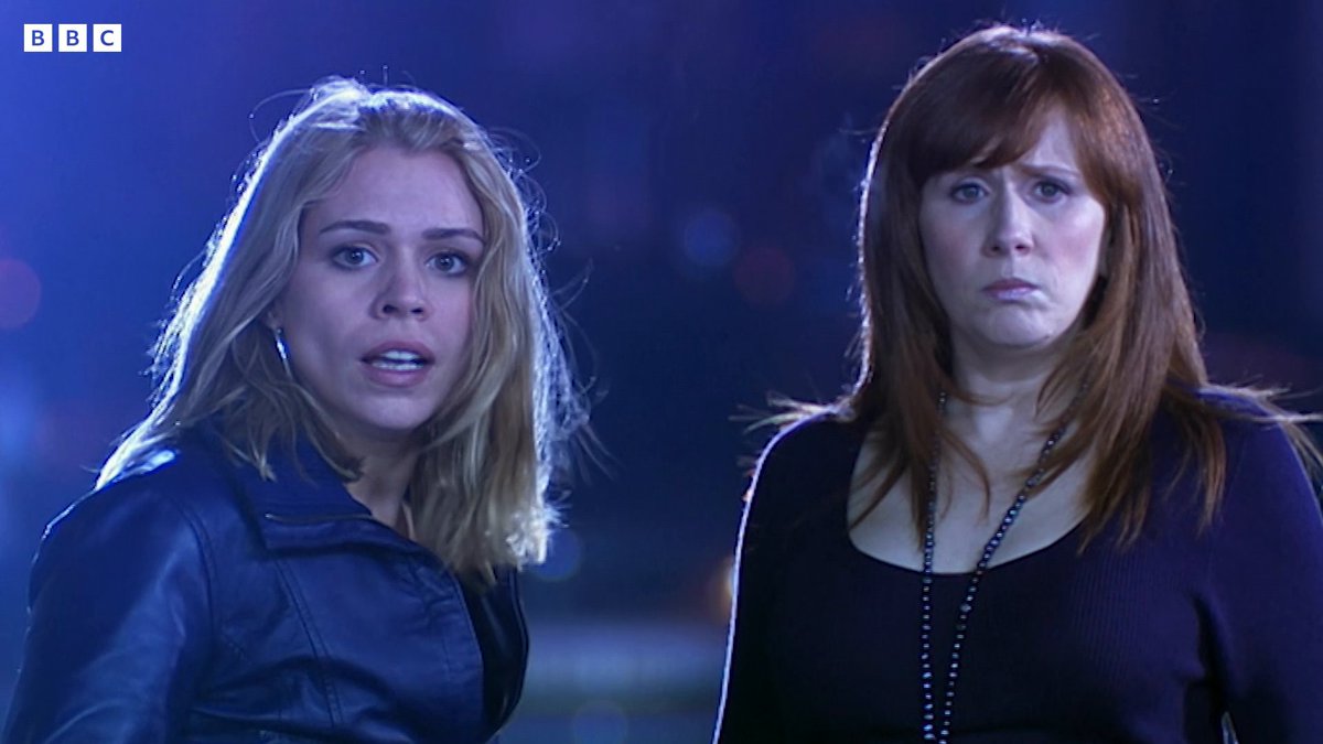 The return of Rose! Go behind the scenes with Billie Piper as she returns to the set of Doctor Who in 'Turn Left'... 🎥 #DoctorDonnathon
