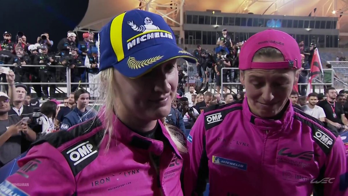 "Today finally we got what we've been fighting for the whole year!" 🩷 Yes you did Iron Dames and we love to see it! #WEC #8HBahrain