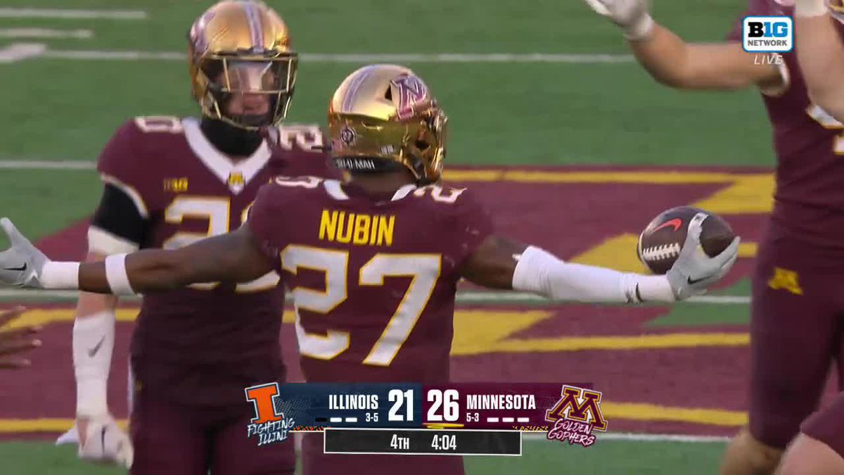 2️⃣7️⃣ ties the Gopher record for career interceptions❕ #Gophers x Tyler Nubin