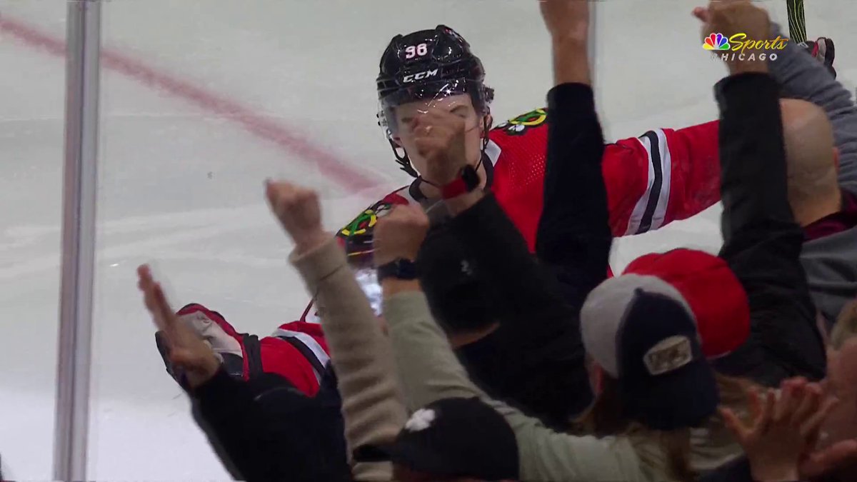 Connor Bedard with an A+ celly after scoring his fifth goal of the season. #Blackhawks