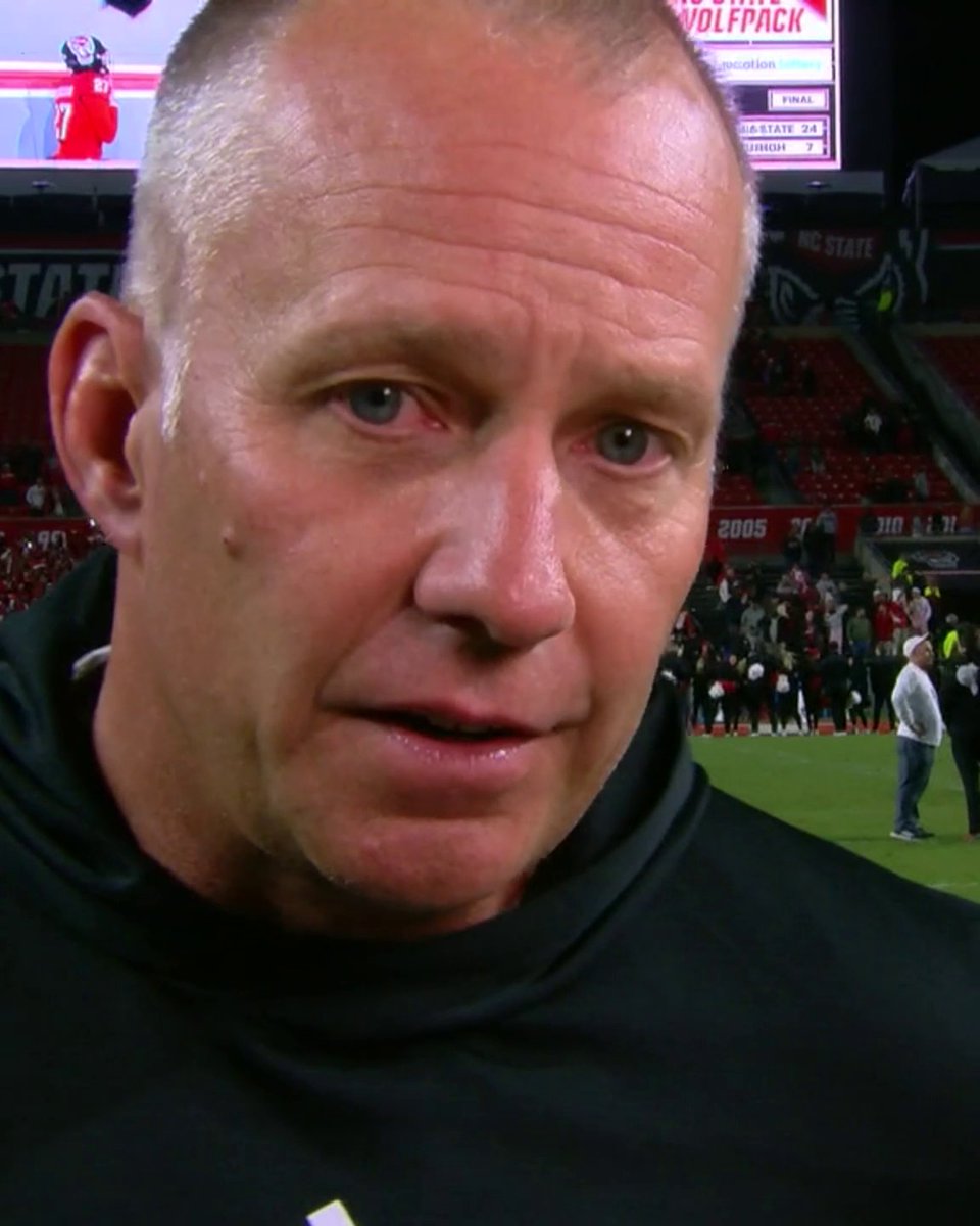"Chancellor Woodson, turn on the red light big dog!" Dave Doeren after the NC State Football's win against Miami 🐺