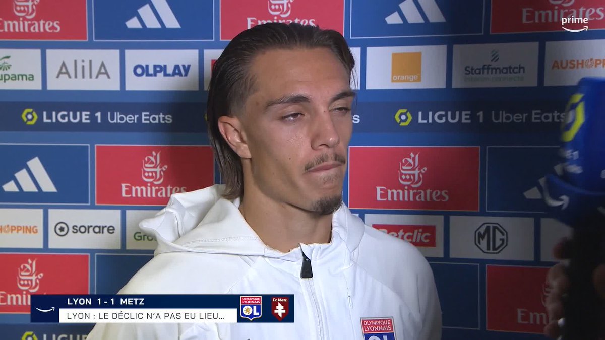 Caqueret : « Le maintien ? Je ne m’attendais pas à connaître ça avec l’OL. (…) On sait tous que ce n’est pas la Coupe d’Europe qu’on vise. » 🎥 Prime Video Sport France