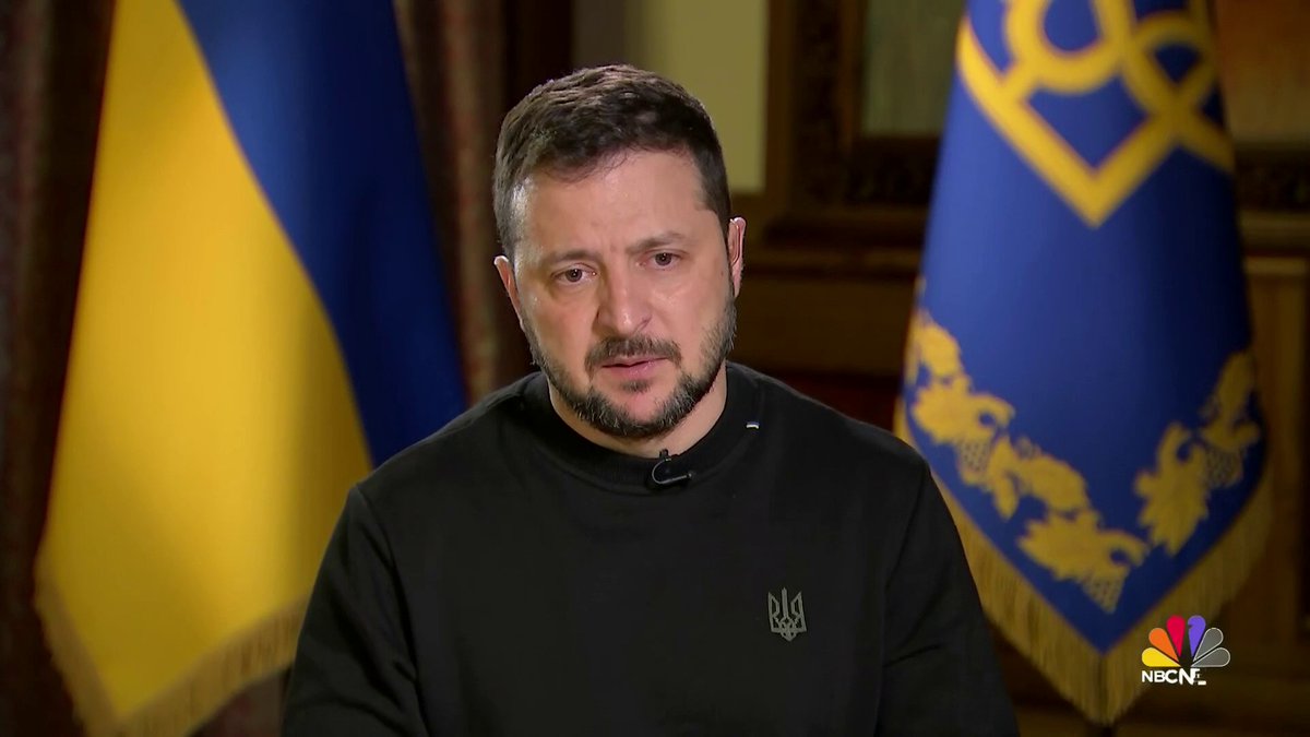 WATCH: Ukrainian President Volodymyr Zelenskyy / Володимир Зеленський tells Kristen Welker Ukraine is "not ready" to give up its "freedom to this f---ing terrorist Putin." "That's it. That's why we are fighting."