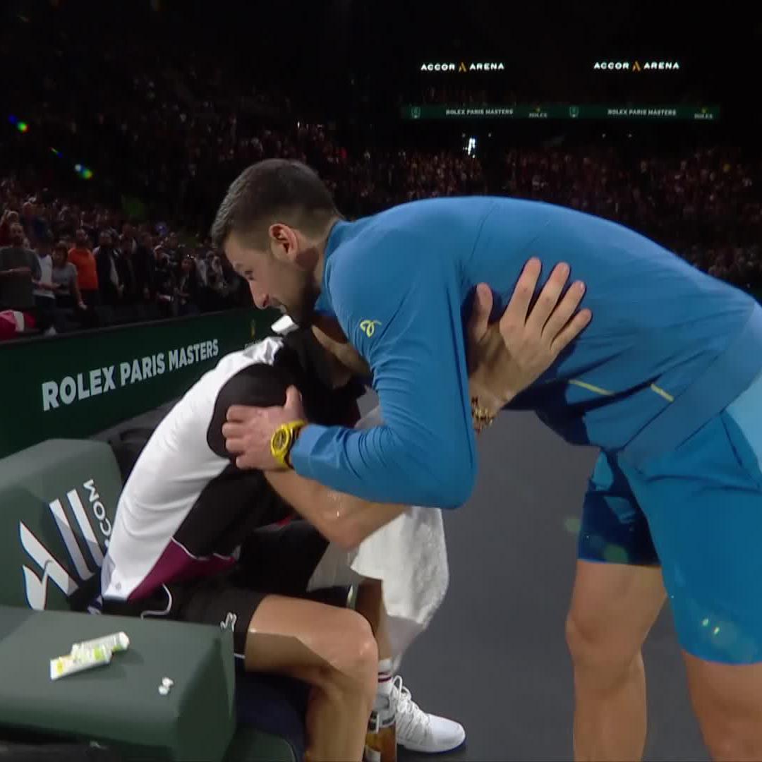These two 🥺❤️ Novak Djokovic Grigor Dimitrov #RolexParisMasters