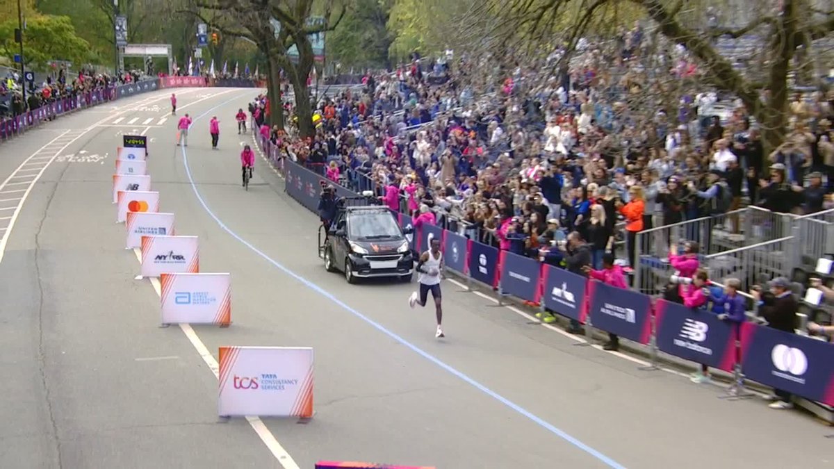 Tamirat Tola of Ethiopia is the men's open-division winner, setting a course-record time of 2:04:58. #TCSNYCMarathon