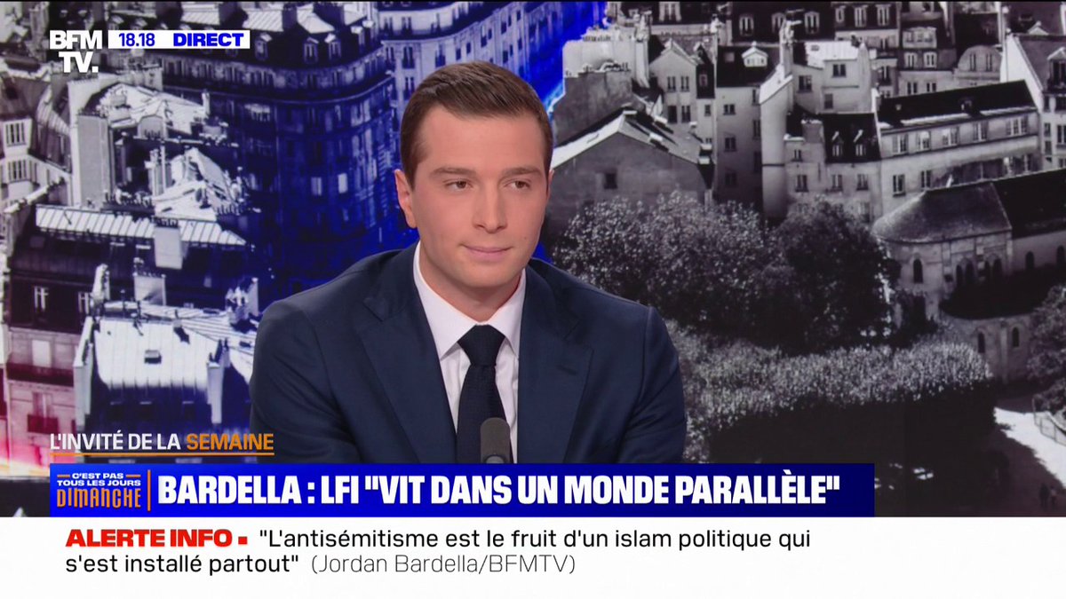 Jordan Bardella (Jordan Bardella): "Je ne crois pas que Jean-Marie Le Pen était antisémite"