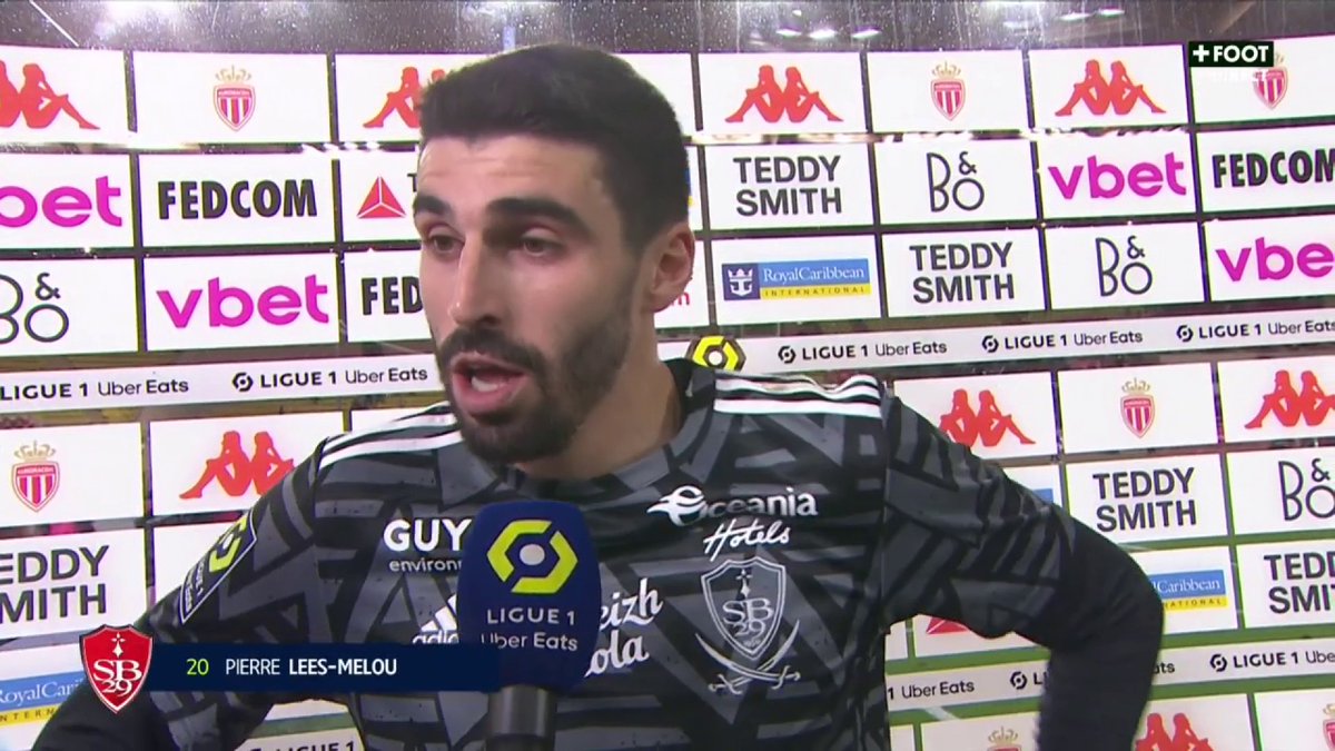 "À 12 contre 11 c'est jamais facile de jouer" 🗣 Pierre Lees-Melou amer vis-à-vis de l'arbitrage après la défaite de Brest à Monaco 😬 #ASMSB29