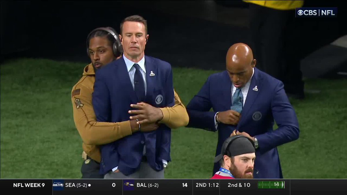 Cam Jordan found a way to sack Matt Ryan when he wasn't even playing in the game!