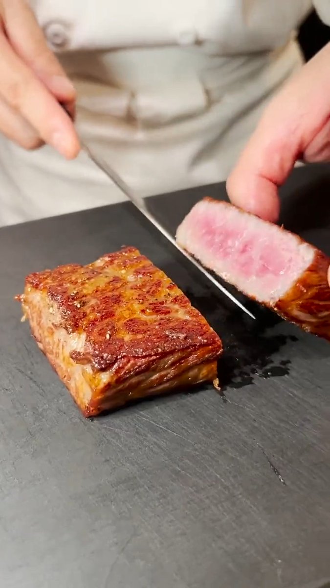 Marbled wagyu beef is the STAR of NYC's only wagyu and tempura omakase counter 🌟 It's so special, it seats only 7 diners at a time! #FoodNetworkFinds 📍: Esora Omakase