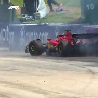 In an almost unbelievable twist, Charles Leclerc crashes on the formation lap 😵 #F1 #BrazilGP