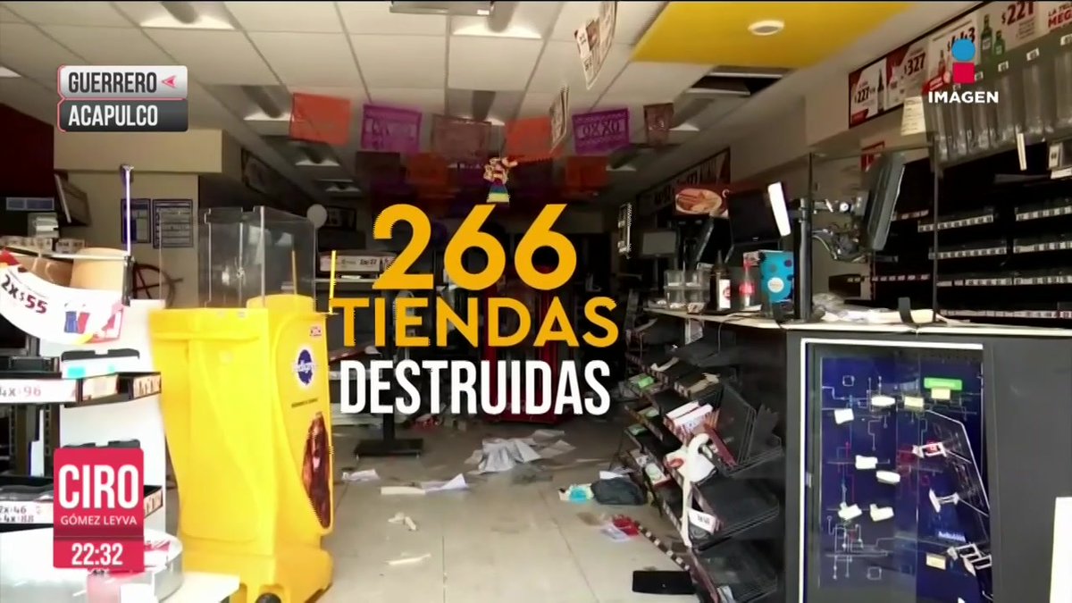 Todas las cadenas de suministro en #Acapulco están rotas. No hay nada para comprar ni vender tras la ola de rapiñas y saqueos que se desató en medio del caos tras el paso de #Otis. El puerto está en un estado de precariedad propio de una guerra.