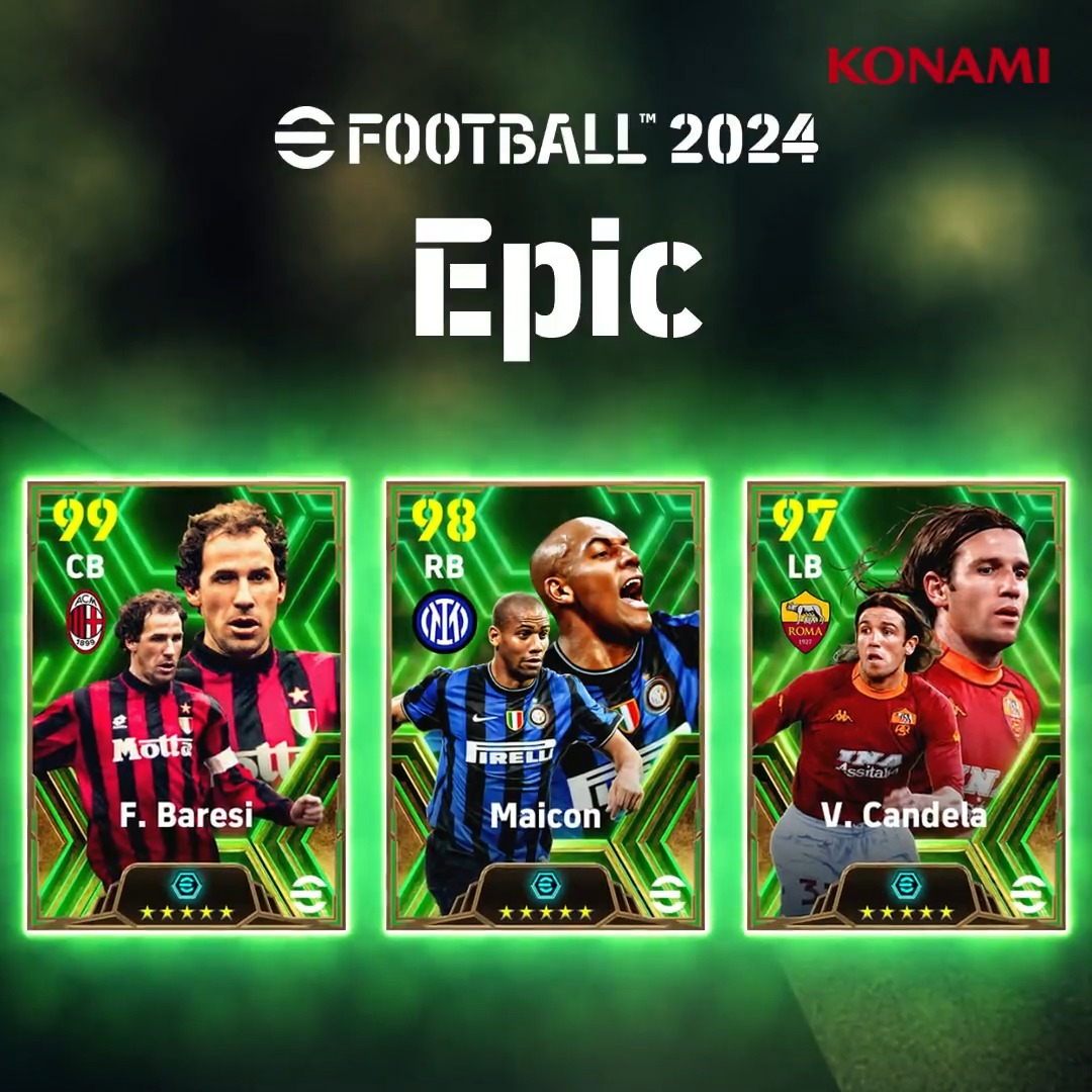 【Epic: Italian League Guardians】 新たな選手特性 "ブースター”を持つレジェンド3選手をピックアップ✨ フランコ バレージ（ディフェンス +2） マイコン（アジリティ +2） ヴァンサン カンデラ（パス +2） 詳細はゲーム内をチェック👀 #eFootball #イーフト