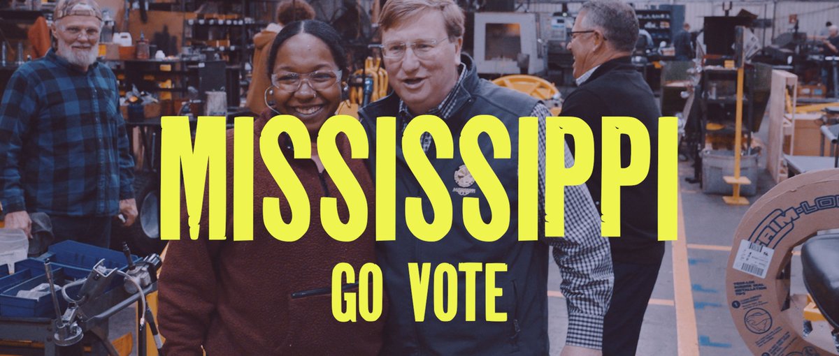 Tomorrow is the day! Vote from 7 AM to 7 PM! Let’s win for Mississippi one more time!