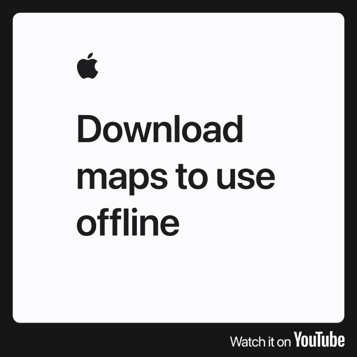 In iOS 17, you can download maps for offline use so you can get directions, view business info, and more, even without a cellular or Wi-Fi connection. Watch our video on YouTube to learn how: