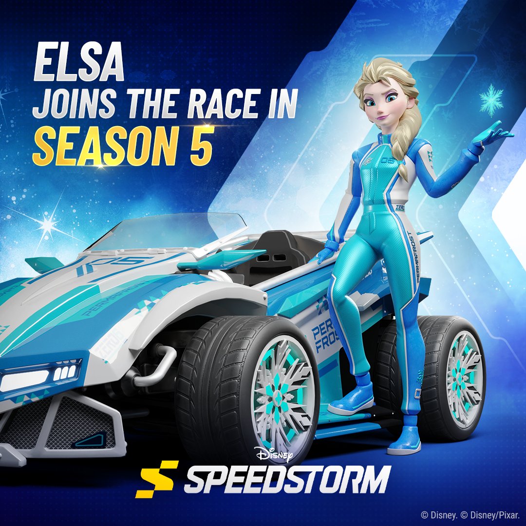 Elsa is poised to take the lead in Season 5 of #DisneySpeedstorm ❄️