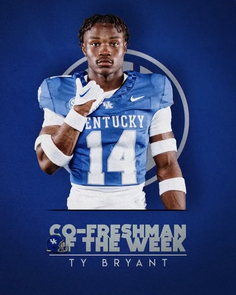 🏈 WK10 | SEC Football Player of the Week CO-FRESHMAN: Ty Bryant Kentucky Football x #SECFB