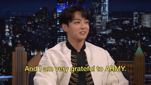 .BTS_official’s #JungKook thanks ARMY for their support after #JungKook_Seven goes platinum 🥺🫰 #JungKookOnFallon #FallonTonight