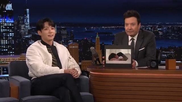 .BTS_official’s #JungKook reacts to learning that six million people watched him sleep on a Weverse livestream 😴 #JungKookOnFallon #FallonTonight