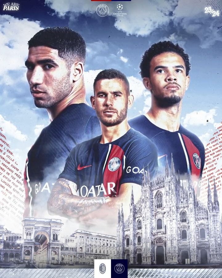 ⚽️ 𝐉𝐎𝐔𝐑 𝐃𝐄 𝐌𝐀𝐓𝐂𝐇 ⚽️ 🆚 AC Milan 🏆 UEFA Champions League 📱 #ACMPSG 🏟️ San Siro ⌚️ 21h 🔴🔵 #AllezParis