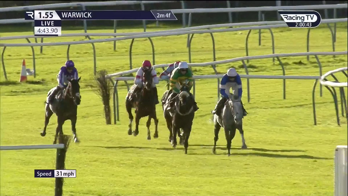 👀 How about this for a chase debut from Cheltenham Festival winner Iroko! Warwick Racecourse Jonjo O'Neill Jr. | Greenall Guerriero Racing