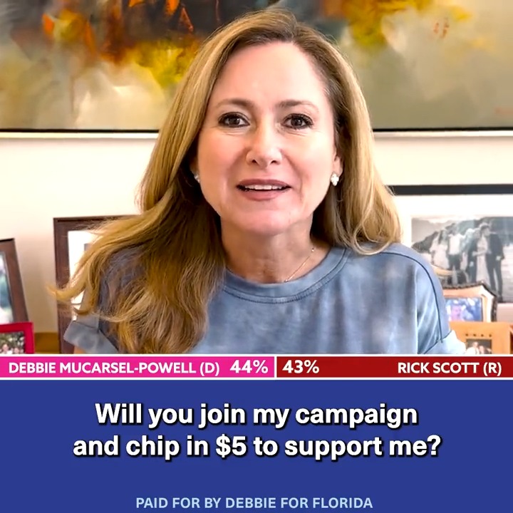 Did you know that Rick Scott (R-FL) only won his Senate seat by 10,033 votes? And he had to spend $64 MILLION of his own wealth to do it. Now, I'm polling 1 point ahead of him in the polls. Please, will you donate now to help me maintain this narrow lead?