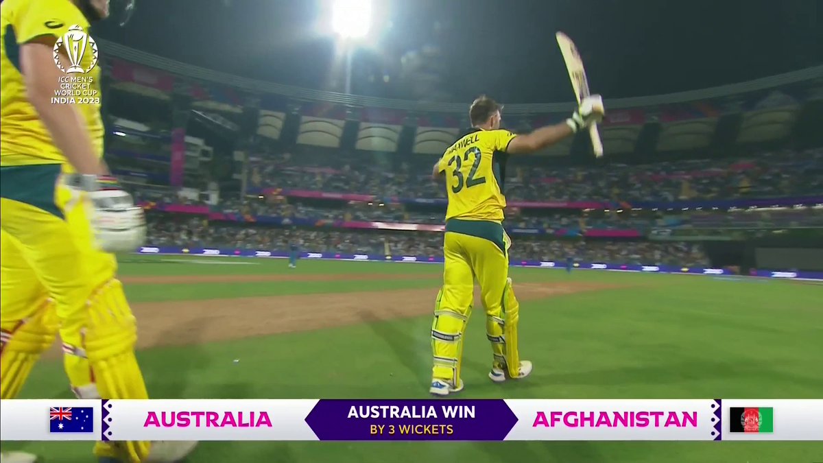 "ABSOLUTELY MIND BLOWING!" 😳 Glenn Maxwell with an UNBELIEVABLE innings to help Australia beat Afghanistan. 🇦🇺