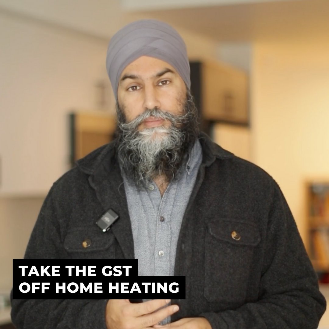 Today, I introduced my motion to take the GST off home heating and make Big Oil pay for it — saving you money. While Justin Trudeau only wants to help people who vote for him. And Pierre Poilievre denies that the climate crisis is real. My plan will help all Canadians.