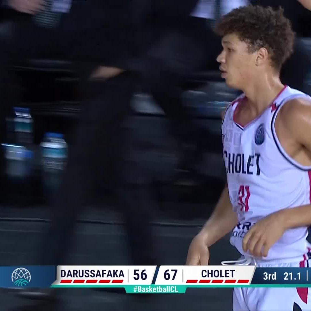 "𝙃𝙤𝙣𝙚𝙮, 𝙬𝙖𝙠𝙚 𝙪𝙥, BCL dropped more Tidjane Salaün highlights" 🤩 #BasketballCL| Cholet Basket
