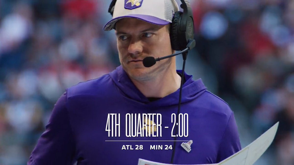 2 minutes left in the 4th quarter. Down 4. Ball on your own 28. Josh Dobbs, take it away. 📺: #NOvsMIN on FOX Sports: NFL