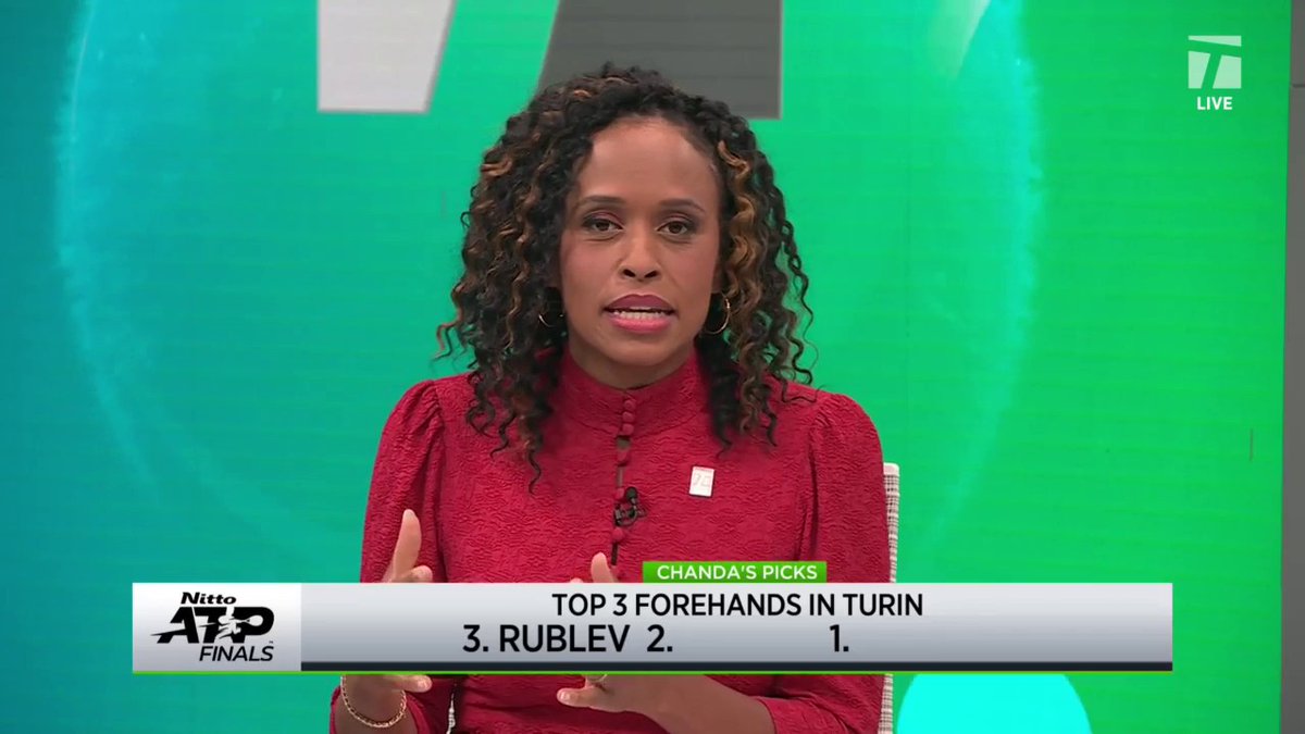 The top 3 forehands in Turin! Do you agree with Chanda Rubin and @NicolasPereira's picks? Steve Weissman | #TCLive