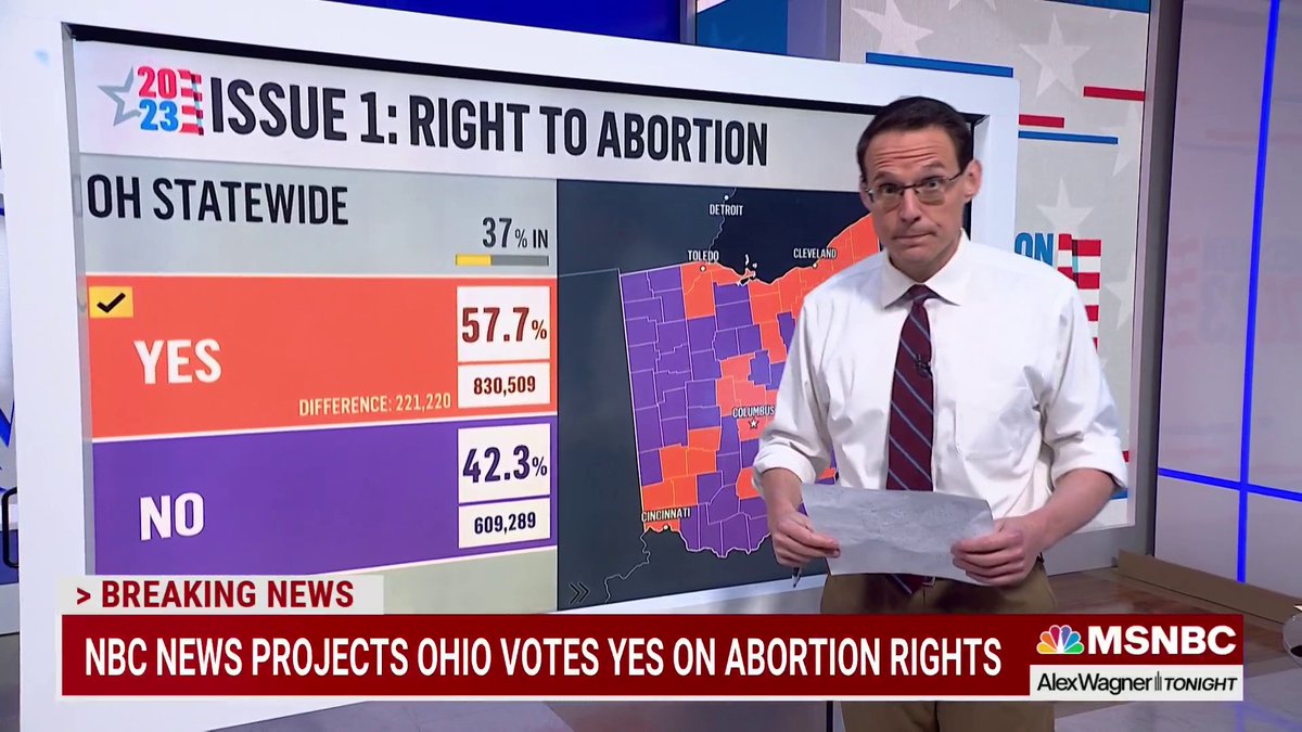 NBC News projects that Ohio voters have passed Issue 1, enshrining abortion rights in the state constitution.