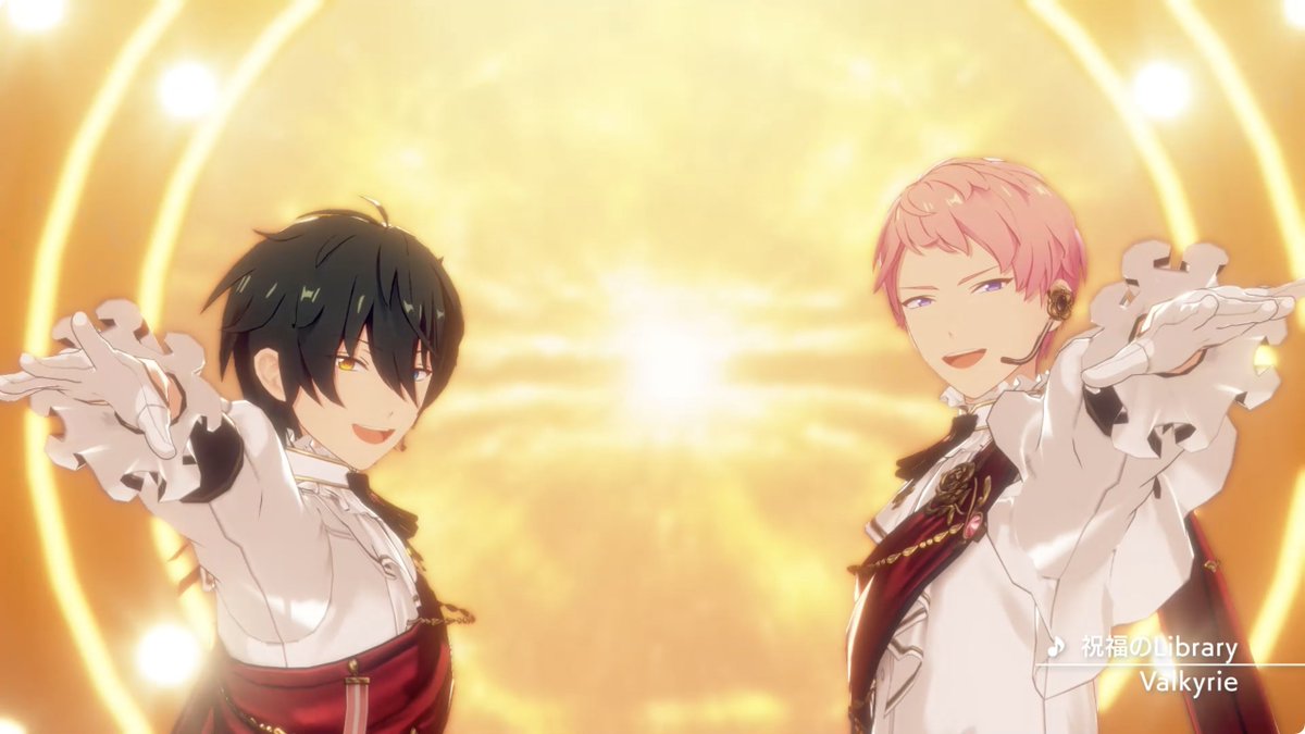 【お知らせ】 11月9日15時に『Valkyrie』が歌う『祝福のLibrary』をライブ楽曲に追加予定✨ アプリでの登場に先行して『祝福のLibrary』のMVを公開します❗ MVはあんスタチャンネルでも公開していますので是非チェックしてみてください🎶 #あんスタ