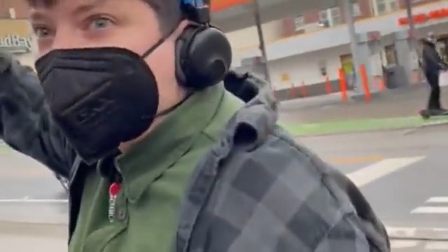 So you’re pro-Hamas? Yes, I am, b*tch,” says antisemitic demonstrator tearing down posters of Israeli hostages held by Hamas, in Seattle.