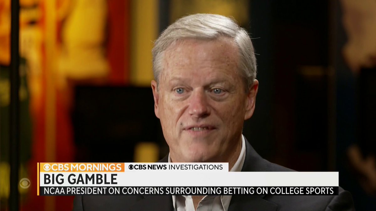 A watchdog group found examples of college sports coaches and players betting on their own teams. But what can be done to stop it? Jim Axelrod spoke with the president of the NCAA, Charlie Baker.