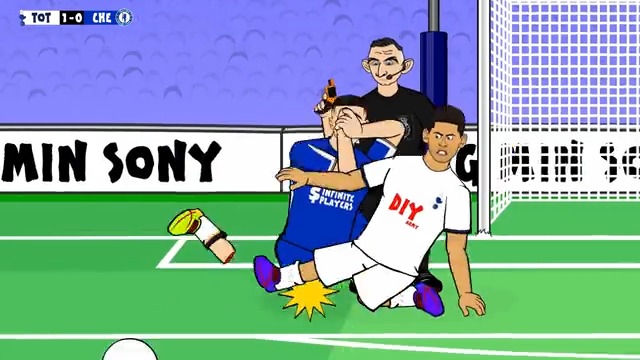 Tottenham vs Chelsea - the cartoon