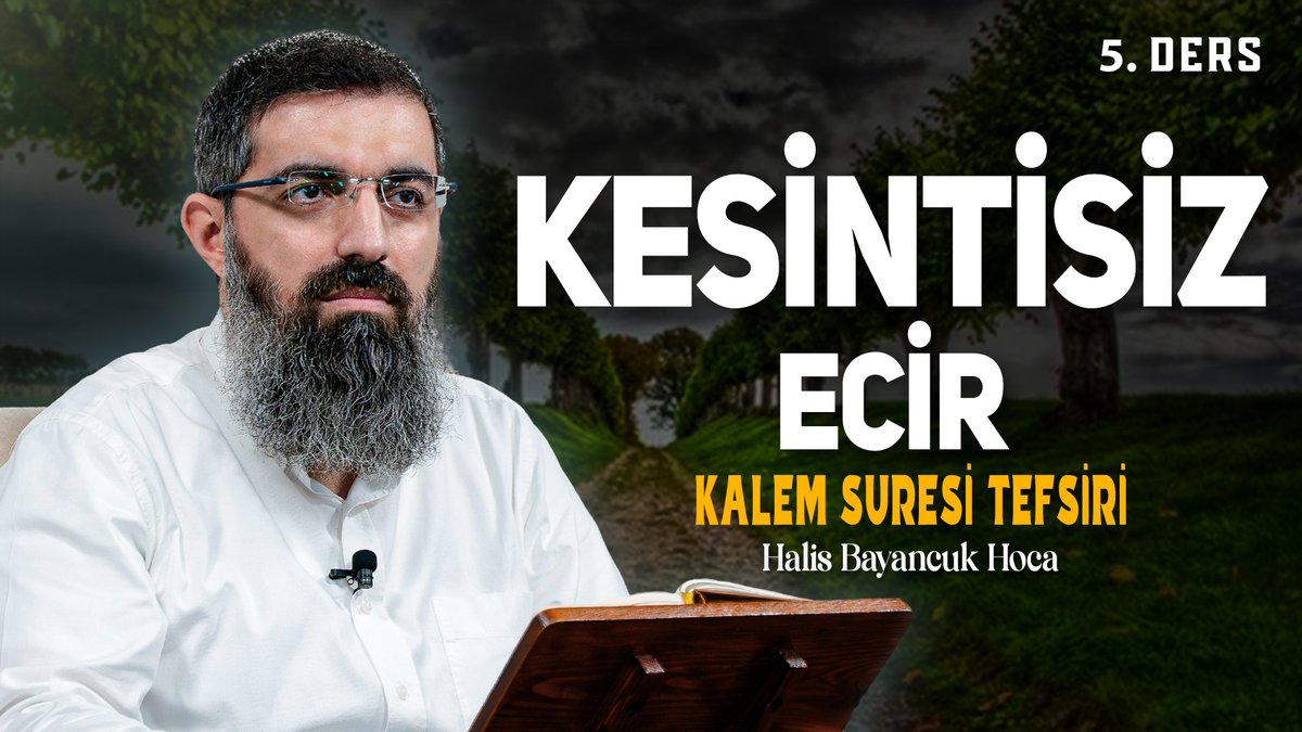 📜 Kalem Suresi Tefsiri 5 🪶 Yaşanacak kayıpların tesellisi: Kesintisiz Ecir 🪶 Zorlu davanın taşıyıcısı: Büyük Ahlak 🪶 Sen de göreceksin, onlar da görecekler. (Kalem, 5) 📝 3 ila 7. ayetleri tefsir ettiğimiz dersimiz YouTube kanalımızda yayında!