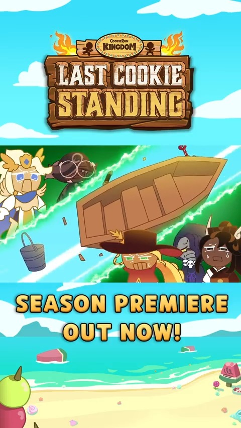 Who will be the Last Cookie Standing on the Desserted Island?! 🏝 Tune in each week for a new thrilling episode along with a code for a gift ✨ To kick off the series, watch the premiere for 1,000 Crystals! 💎 #CookieRun #CookieRunKingdom #CRK #LastCookieStanding