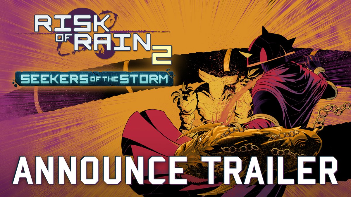 Introducing Seekers of the Storm, the second expansion for Risk of Rain 2! It expands the game's story while adding new Survivors, items, enemies, stages, &amp; more. Seekers of the Storm will be available on Xbox One, PS4, Nintendo Switch, &amp; PC! Wishlist: