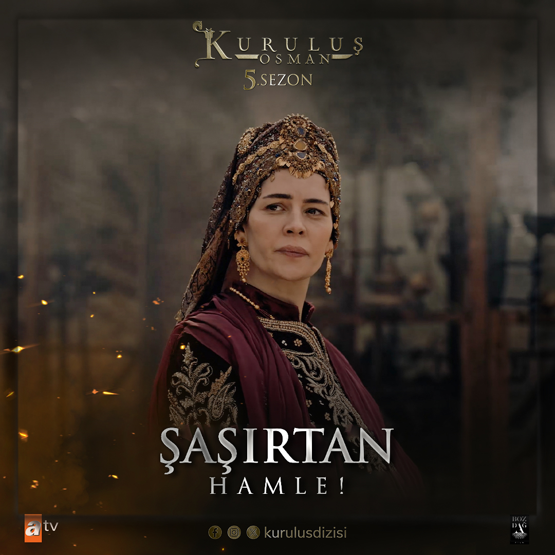“Hepiniz pazarımızın yeni taciri ile tanış olun! Holofira Hatun!” #Cerkutay “All of you, meet the new merchant of our market! Holofira Hatun!” #KuruluşOsman #KuruluşOsman heyecan dolu yeni bölümüyle #atv’de devam ediyor! Bozdağ Film atv