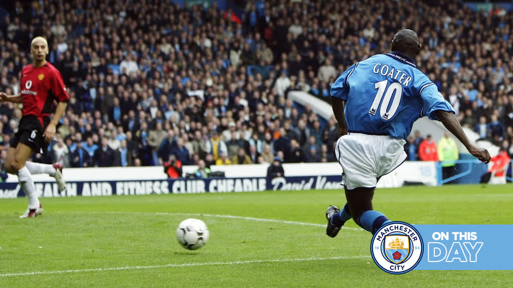 #OnThisDay: #ManCity 3-1 Manchester United [2002] ⚽️ [5'] Nicolas Anelka ⚽️ [26', 51'] Shaun Goater MBE - ⚽️ [8'] Ole Gunnar Solskjaer