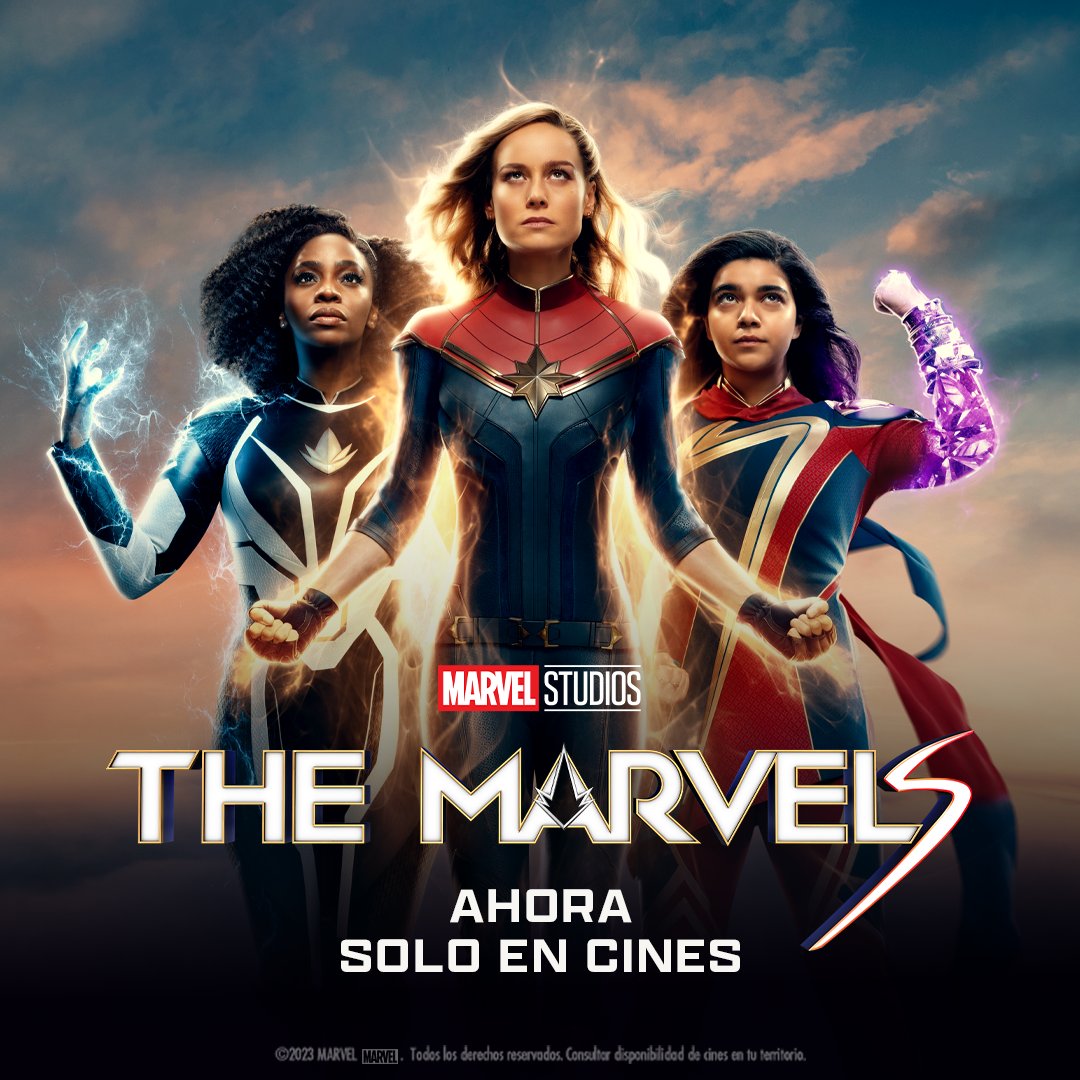 Capitana Marvel está de regreso… ¡junto a un nuevo gran equipo! Vive #TheMarvels, ahora solo en cines.