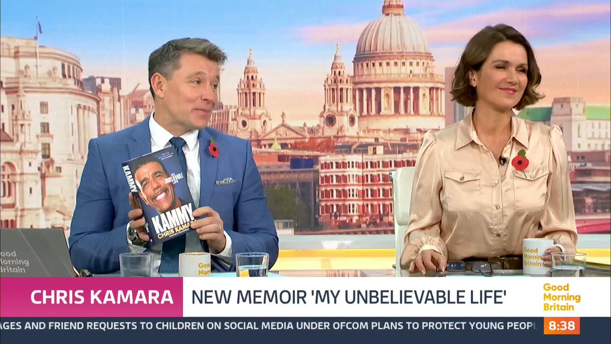 Nothing better than a hug! Chris Kamara Ben Shephard