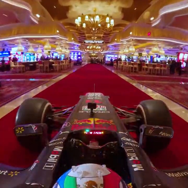 Throwing it back to when Checo and Red Bull Racing took over Las Vegas in style! 🎰✨ We can't wait for next weekend's inaugural race! 🤩 🎥 x Oracle Red Bull Racing #LasVegasGP #F1 Sergio Pérez