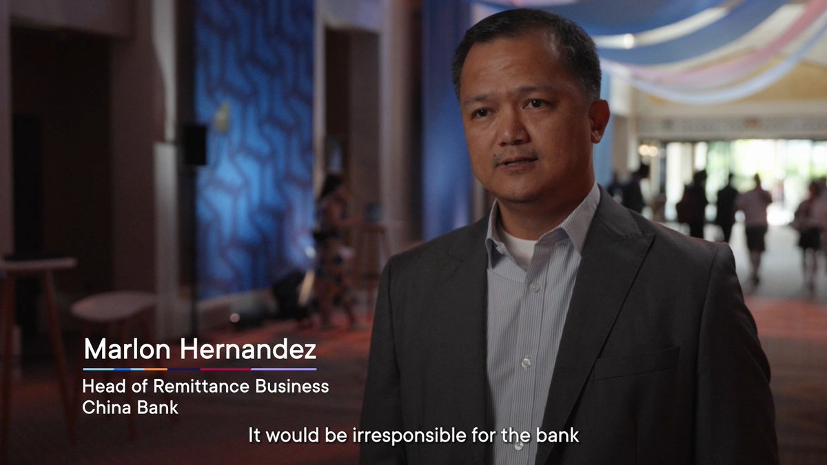 “It would be irresponsible for the bank not to learn these technologies and adapt to stay relevant” - Marlon Hernandez. Head of Remittance Business, China Bank
