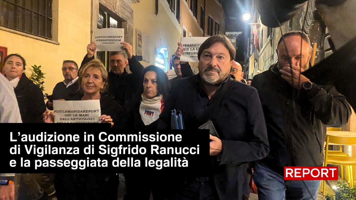 Il 7 novembre a Roma si è tenuta l’audizione in Commissione di Vigilanza Rai di Sigfrido Ranucci. Prima di entrare nell’aula di Palazzo San Macuto, Ranucci è stato accompagnato in aula dalla passeggiata della legalità in difesa della libertà di stampa promossa da Articolo 21.