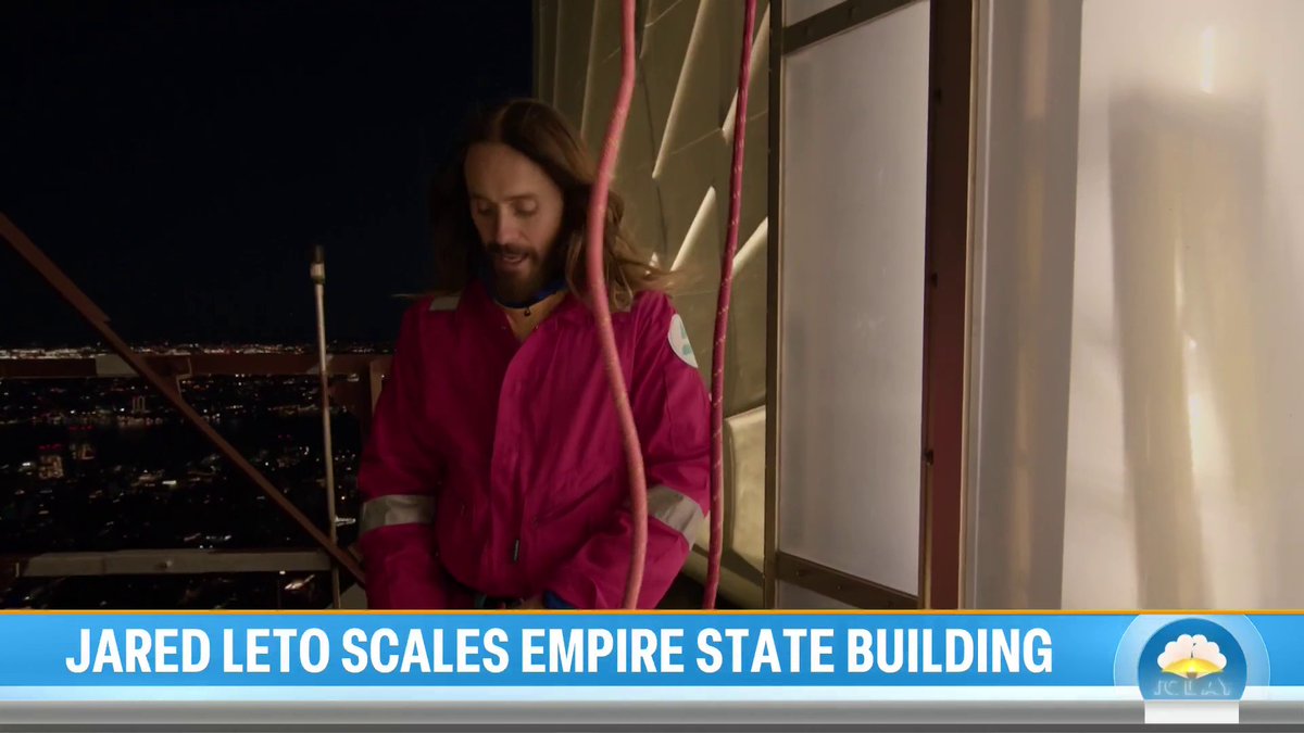 Jared Leto JARED LETO joins TODAY in an exclusive interview right after he climbed part of the outside of the Empire State Building Empire State Building! The actor and singer spoke about his journey and shared an announcement from his band Thirty Seconds to Mars THIRTY SECONDS TO MARS.