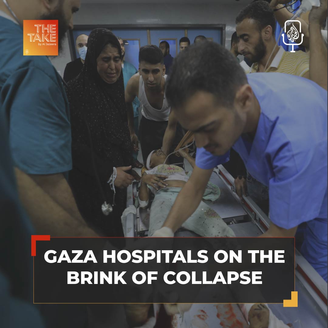 “A ceasefire is urgently, urgently and desperately needed.” | With just days left of fuel and limited medical supplies, hospitals in Gaza are on the brink of collapse. 🎧 #AJTheTake guest host Natasha Del Toro and Doctors w/o Borders doctor Tanya Haj-Hassan discuss the humanitarian crisis in Gaza ⤵️