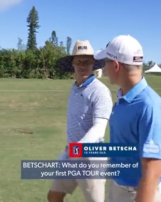 Wise words from the savvy vet 💭 47-year-old Ben Crane offers advice to 15-year-old Oliver Betschart before he tees it up in his PGA TOUR debut Butterfield Bermuda Championship.
